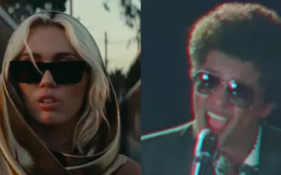 Imagem ilustrativa da imagem Miley Cyrus é processada por plagiar Bruno Mars em "Flowers"