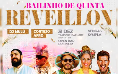 Imagem ilustrativa da imagem Réveillon do Bailinho de Quinta + Cortejo Afro + DJ Mulú