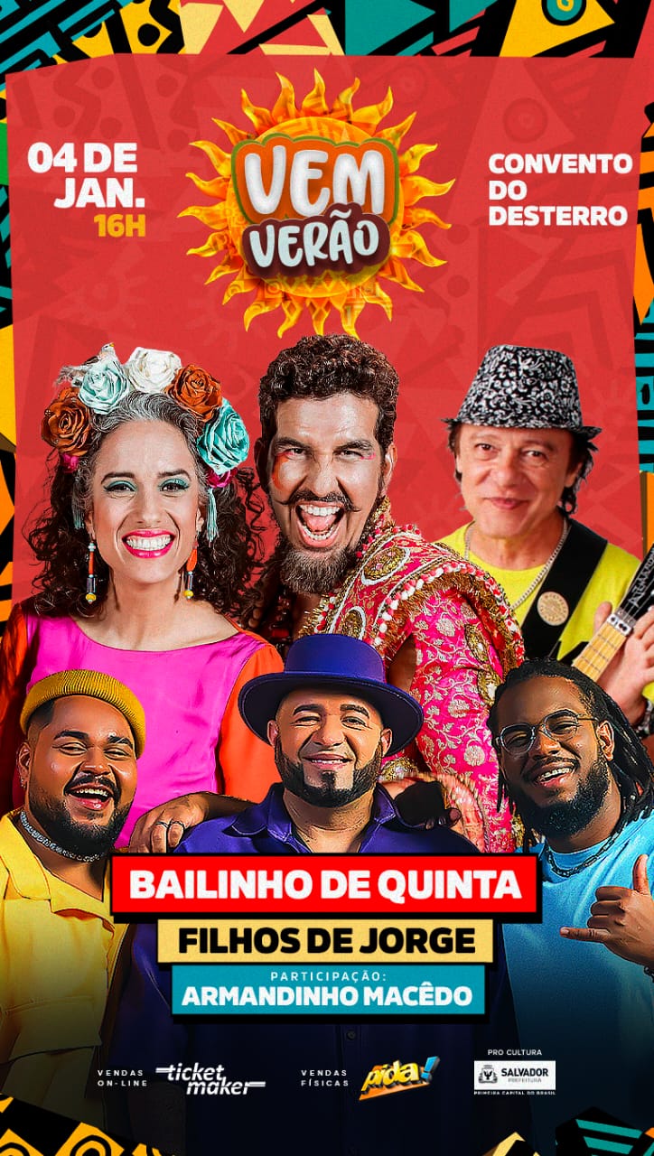 Imagem ilustrativa da imagem Bailinho de Quinta, Filhos de Jorge e Armandinho se apresentam em SSA