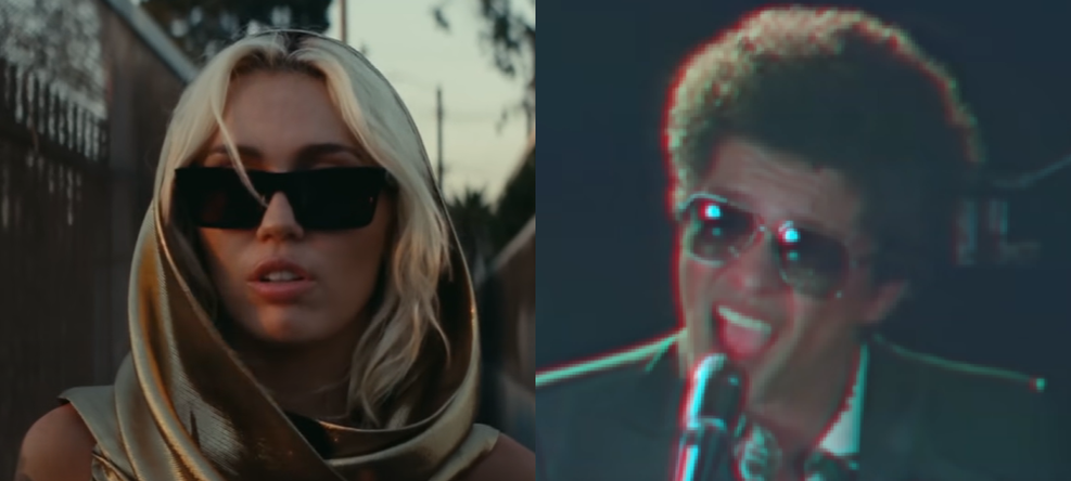 Imagem ilustrativa da imagem Miley Cyrus é processada por plagiar Bruno Mars em "Flowers"