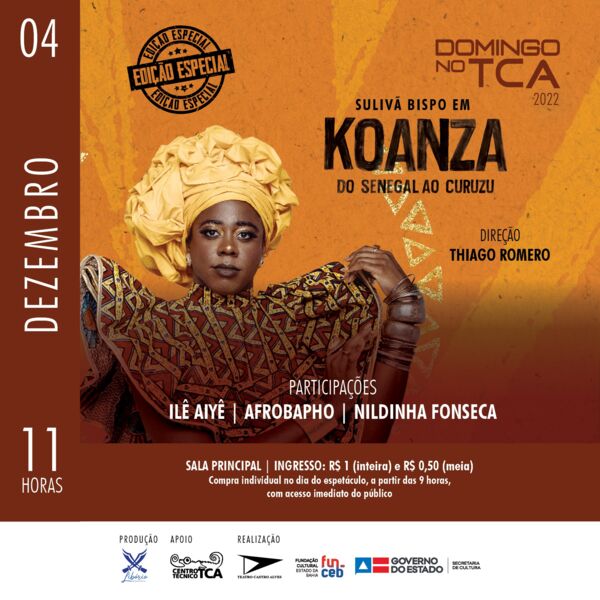 Imagem ilustrativa da imagem DOMINGO NO TCA: Koanza: do Senegal ao Curuzu